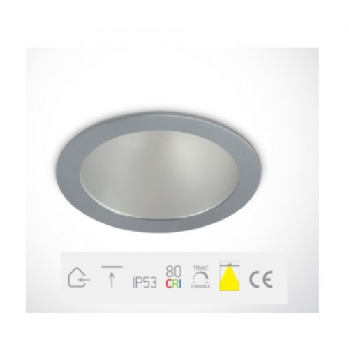 ONE Light, 10105K/G/C, Grey LED 5w CW 230v Dimmable LED Round