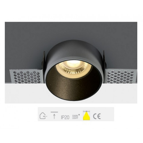 ONE Light, 10105TR/B, Black Trimless GU10 50W Dark Light