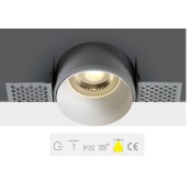 ONE Light, 10105TR/W, White Trimless GU10 50W Dark Light