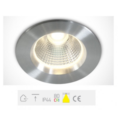 ONE Light, 10105W/AL/W, Aluminium LED 5W WW IP44 30deg, Driver 230v