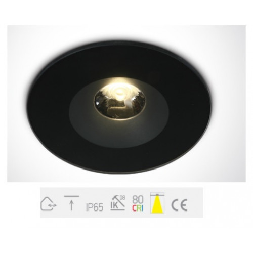 ONE Light, 10106V/B/W, Black LED 6W WW 25deg IP65 100-240V