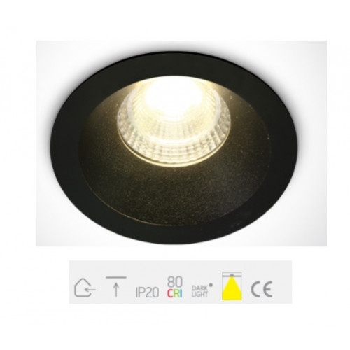 ONE Light, 10107DC/B/W, Black LED 7W WW IP20 50deg 230V Dark Light