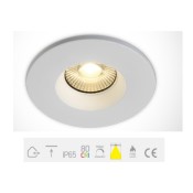 ONE Light, 10107DF/W, White Fire Rated LED 7W WW 60deg IP65 230V Dimmable