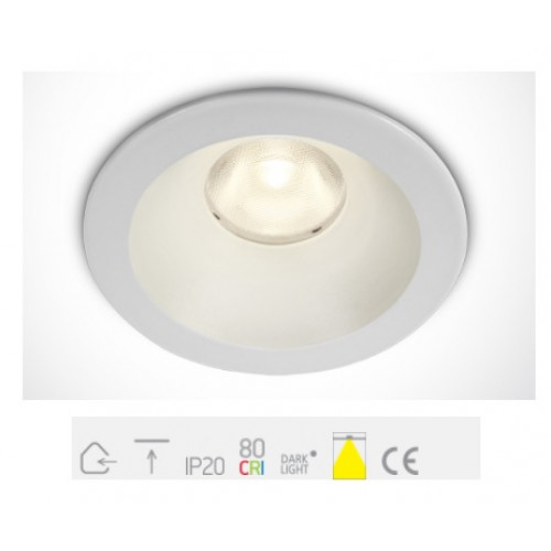 ONE Light, 10108D/W/W, White LED 8W WW 36deg IP20 230V Dark Light