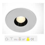 ONE Light, 10108H/W/W, White COB LED 8W WW 36deg IP54 230v Dark Light