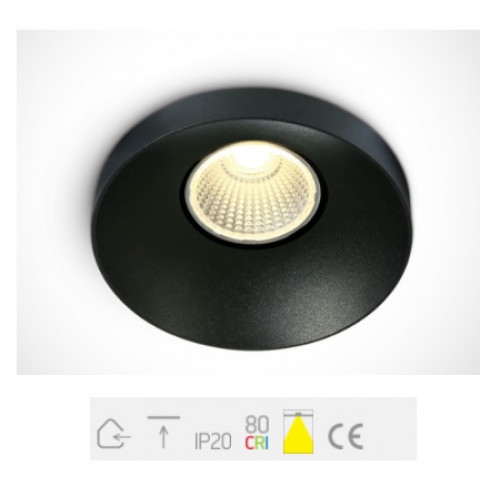 ONE Light, 10108R/B/W, Black LED 8W WW 60deg IP20 230V