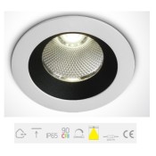 ONE Light, 10110P/W/C, White COB LED 12W CW IP65 38deg 230V Dark Light