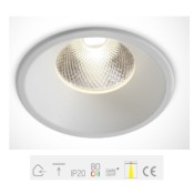 ONE Light, 10112TD/W/C, White LED 12W 20deg CW IP20 230V Dark Light