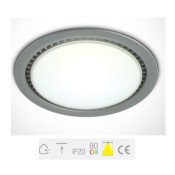 ONE Light, 10128/G/D, Grey LED 28w Downlight 230v