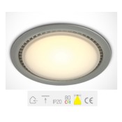 ONE Light, 10128/G/W, GREY LED 28w WW 230v Downlight IP20