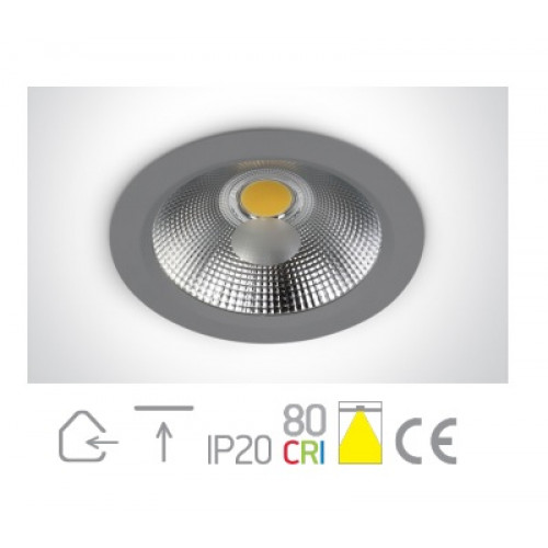 ONE Light, 10130C/G/C, Grey LED Downlight 30w CW 230v