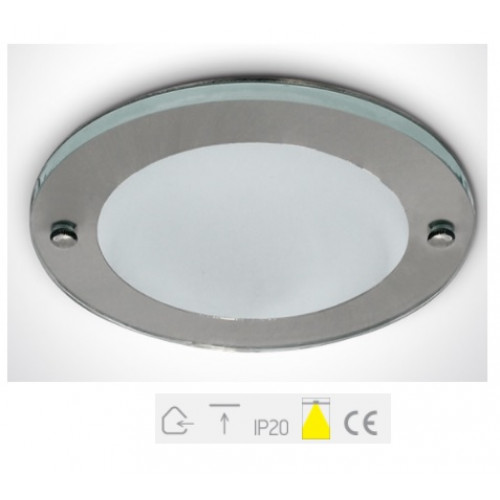ONE Light, 10220BF/MC, Brushed Chrome Recessed Downlight 2xE27 20W