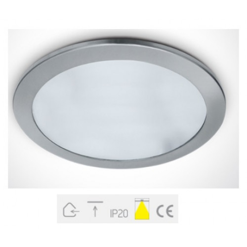 ONE Light, 10220D/MC, Brushed Chrome Recessed Downlight 2xE27 20W