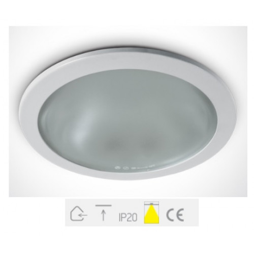 ONE Light, 10220D/W, White 2xE27 Recessed Downlight 20W