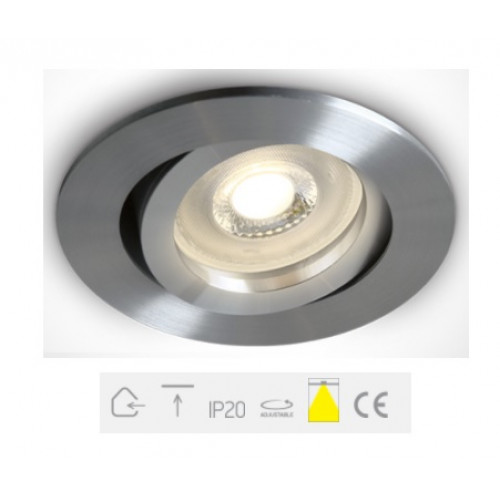 ONE Light, 11105A1/AL, Aluminium Recessed Adjustable MR16 GU10 50W