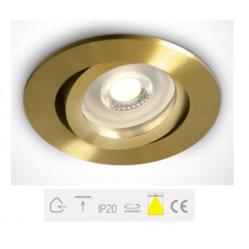 ONE Light, 11105A1/BBS, Brushed Brass Adjustable GU10 50W