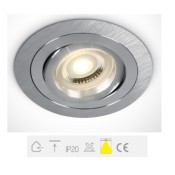 ONE Light, 11105ABG/AL, Aluminium Recessed Adjustable GU10 50w