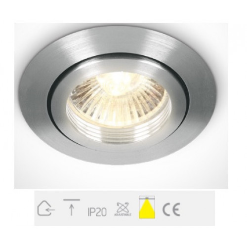 ONE Light, 11105AL/AL, Aluminium 50W Recessed Adjustable