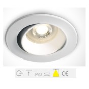 ONE Light, 11105B1/W, White Recessed Adjustable GU10 50W