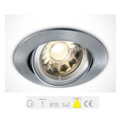 ONE Light, 11105C/N, Natural Metal Colour 50W Recessed Adjustable