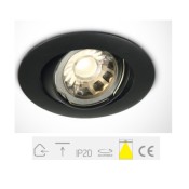 ONE Light, 11105GU/B, Black 50w Recessed Adjustable MR16 Spot GU10