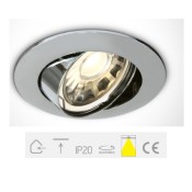 ONE Light, 11105GU/C, Chrome Recessed Adjustable MR16 Spot GU10 50w
