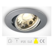 ONE Light, 11105GU/G, Grey Recessed Adjustable MR16 Spot GU10 50w