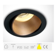 ONE Light, 11105M/B/BS, Black GU10 10W Brass Reflector DL Adjustable