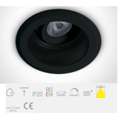 ONE Light, 11107DL/B/W, Black COB LED 7W WW Dark Light 38deg 700mA