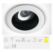 ONE Light, 11107DL/W/W, White COB LED 7W WW Dark Light 38deg 700mA