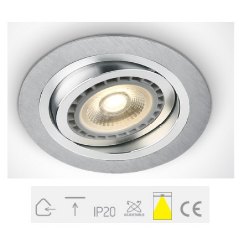 ONE Light, 11110AB/AL, Aluminium R111 12v Recessed Adjustable