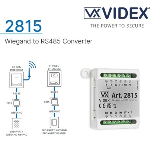 2815, Wiegand to RS485 Converter