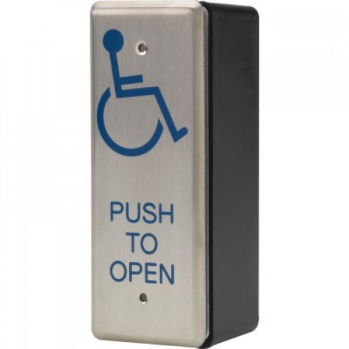 3ECM25-4, Surface Mount Push Pad with Disabled Logo & Push to Open