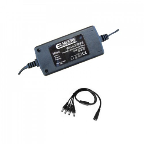 Elmdene, VRS125000EE-4, 12V DC 5 Amp Switch Mode Encapsulated PSU (Euro Plug)