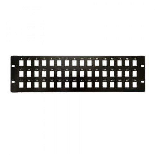 Excel (100-724) Category 5e Unscreened Patch Panel 48 Port 3U - Black