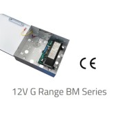 G13801BMU, 12V d.c. Switch Mode PSU (13.8V) 1Amp to load + 0.5A battery charging. Battery Monitoring, Efficient Switch Mode operation. Multi LED status indication and Fault outputs. Unboxed, Lug or DIN rail fixing. 152L x 106w x 52d