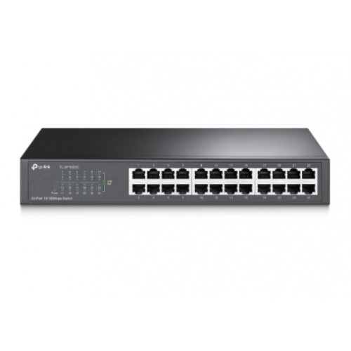 TP-Link, TL-SF1024D, 24 P 10/100M Switch, 13 inch Rack-Mount