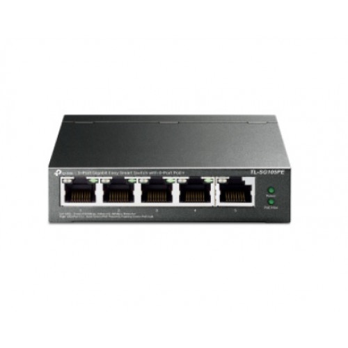 TP-Link, TL-SG105PE, 5-Port Gigabit Easy Smart Switch with 4-Port PoE+