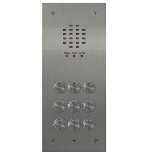 Videx, VR120/138-9, 9 Button Flush 2200 Audio VR Panel with 138 amp